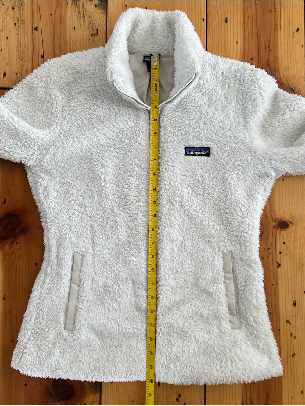 Patagonia Fleece Jacket Womens Small White Los Gatos Full Zip Sherpa Lined - Picture 14 of 16